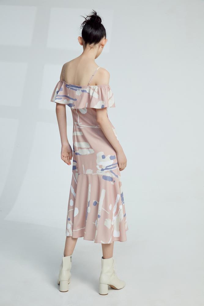 Slip Dress With Print - BLANCORE