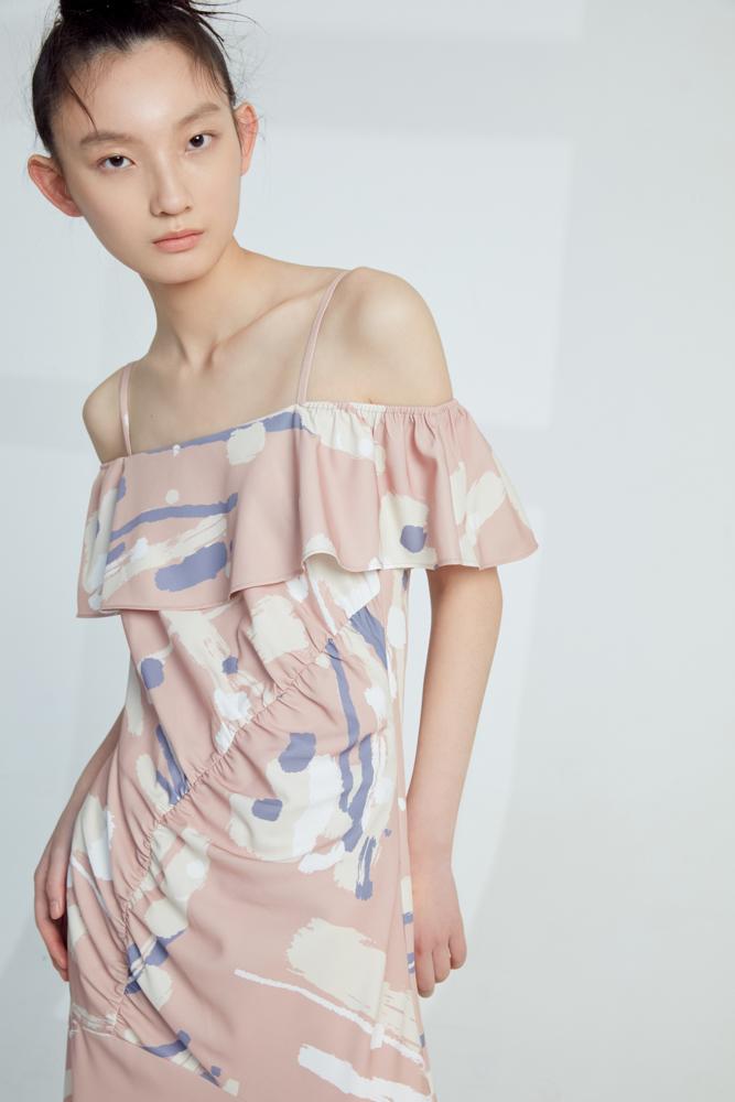 Slip Dress With Print - BLANCORE