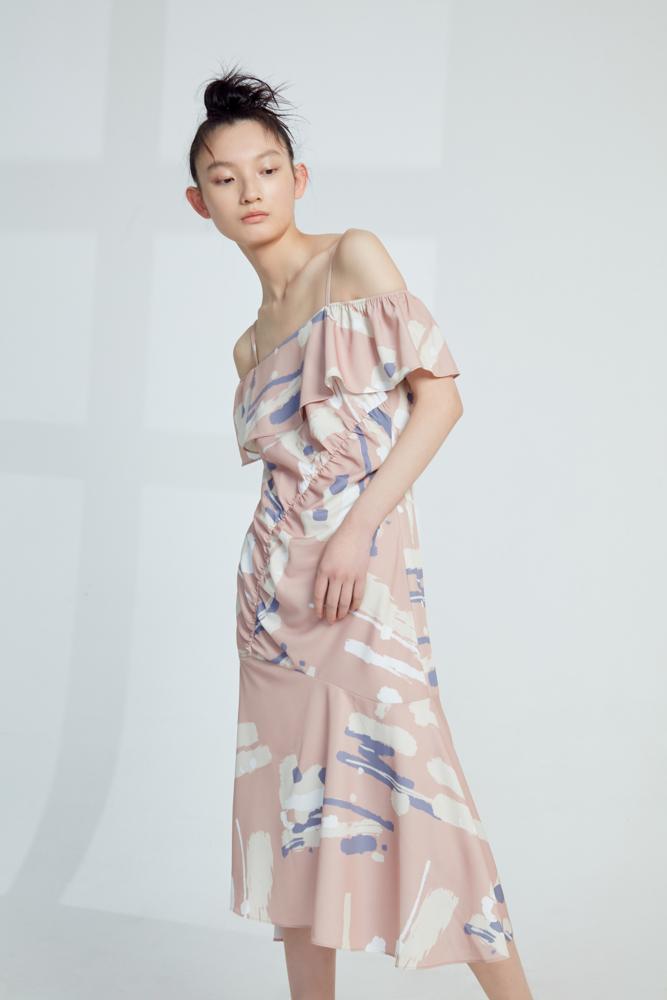 Slip Dress With Print - BLANCORE
