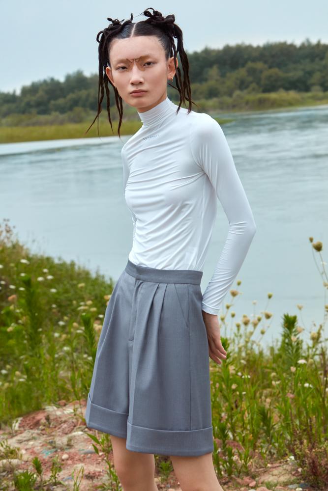TIGHT WHITE TOP LETTER PRINT - BLANCORE