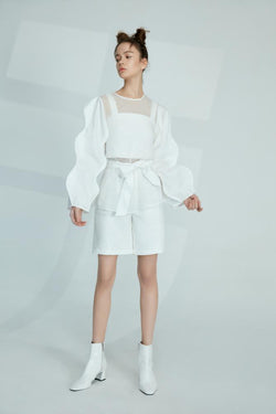 Top With Curve Sleeve - BLANCORE