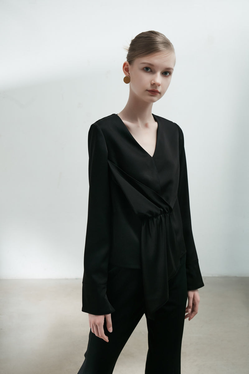 Top with Draped Detail - BLANCORE