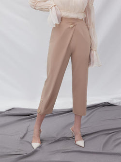 Trouser with Fold Detail - BLANCORE