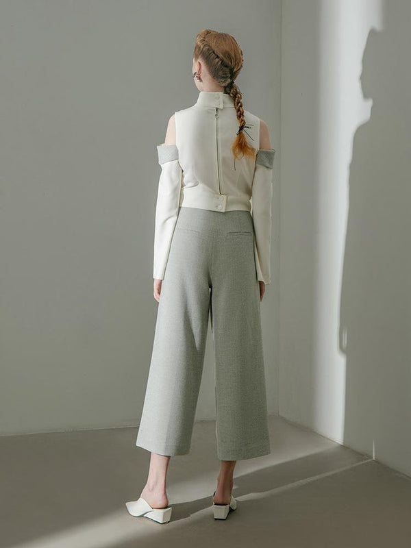 Wool Blend Culottes - BLANCORE