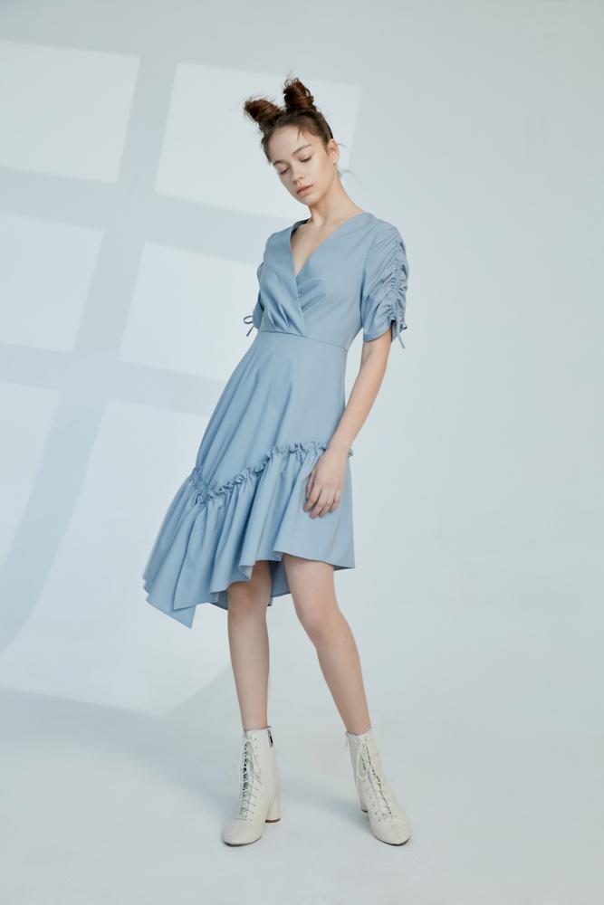 Wrap Frilled Dress - BLANCORE