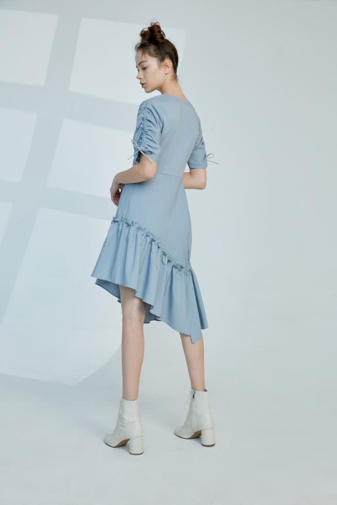 Wrap Frilled Dress - BLANCORE
