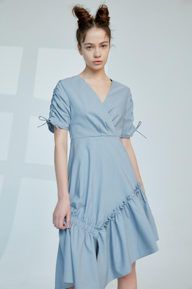 Wrap Frilled Dress - BLANCORE