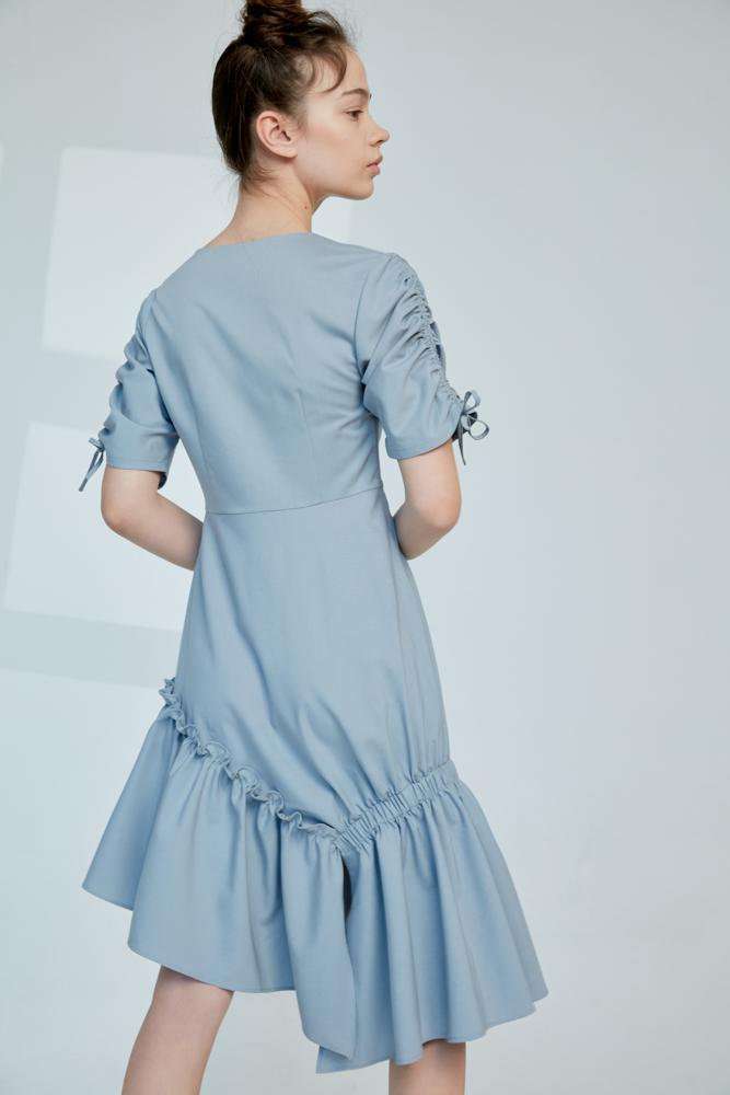 Wrap Frilled Dress - BLANCORE
