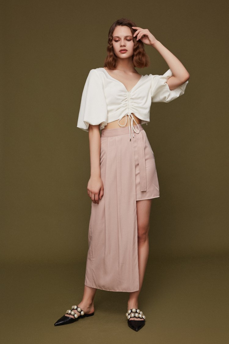 Wrap Skirt with Belt - BLANCORE