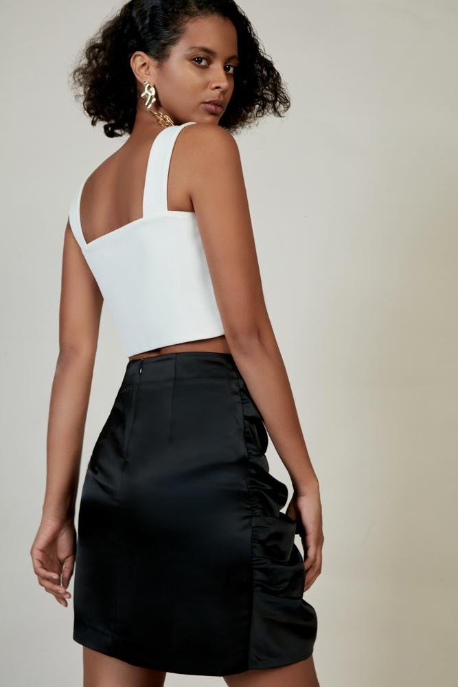 Wrap Skirt With Belt - BLANCORE