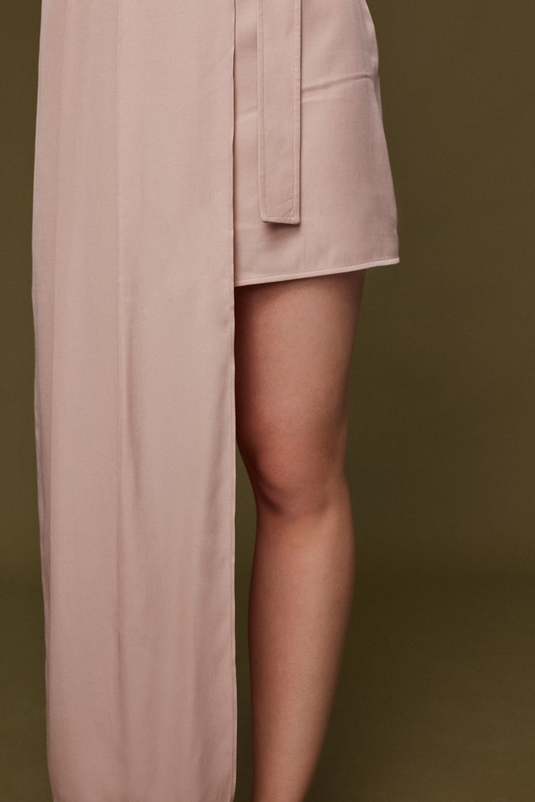 Wrap Skirt with Belt - BLANCORE