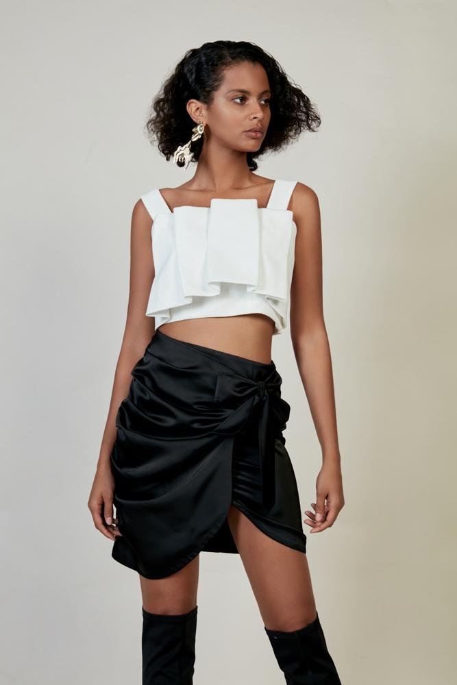 Wrap Skirt With Belt - BLANCORE